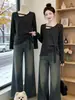 Camiseta de Manga Larga Irregular Hueca de Moda para Mujer, Nuevo Simple Ajustado para Mujer Otoño 2026 A13923