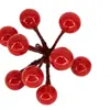 Fruta de Acebo Simulada Personalizada Fruta Roja Cubo de la Fortuna de Año Nuevo Set de Accesorios Rama Única Boda Decoración del Hogar Fruta de la Fortuna