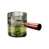 Taza de Filtro con Asa Lateral para Uso Doméstico, Taza de Filtro de Vidrio para Separación de Té y Agua, Asa de Madera, Divisor de Té de Alta Resistencia al Calor, Filtro de Té Integrado