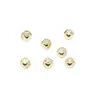 Contas Quadradas de Cobre com Cantos Arredondados Galvanização a Ouro Real Contas Espaçadoras para Joias DIY Contas Espaçadoras Chanfradas Contas com Furo Grande Pulseira Colar Contas Soltas