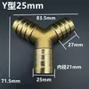 Conector en Y y en T de Cobre de Tres Vías 4mm-19mm Manguera de Agua Blanda Divisor de Tubería de Gas Conector de Tubería Horizontal