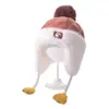 Chapéu de bebê para meninos e meninas outono e inverno chapéu de bebê fofo desenho animado proteção de orelha bola de pelo quente à prova de vento chapéu Lei Feng moda