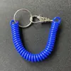 En stock suministro cuerda de resorte de plástico llavero de metal cuerda de resorte de plástico EVA cuerda de resorte anti-pérdida venta al por mayor