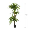 Maceta de Suelo Simulada de Palo de Rosa Brasileño Planta de Interior Sala de Estar Planta Verde Grande Árbol Falso Adorno Decorativo de Alta Gama Múltiples Especificaciones