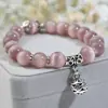 Estilo coreano de cristal opala frisada pulseira círculo único bola oca retro jóias femininas Yiwu jóias atacado