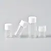 En stock de fábrica botella de aceite esencial de 1 ml a 5 ml muestra transparente botella vacía de vidrio de 3 ml aceite esencial de té embotellado