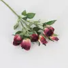 Arreglo de flores artificiales estilo europeo de 7 cabezas de rosa retro para el hogar, sala de estar, mesa de comedor, decoración de jarrón y centro de mesa floral