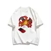 Camiseta de manga corta con estampado de dragón de fuego de Pokémon de seda de leche para hombre y mujer, top holgado versátil de verano estilo ins