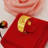 Anillo de ábaco de dinero mate chapado en oro, chapado en latón, joyería de oro de imitación, anillo de dedo vivo para damas, joyería al por mayor