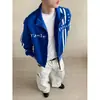 Nueva Sudadera tipo Cárdigan Chaqueta Deportiva Holgada Estilo Americano con Diseño Bordado de Doble Raya para Hombre, Colección Primavera y Otoño 2026