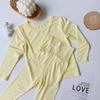 Pijamas infantiles modales de primavera y otoño, cintura alta, protección abdominal, ropa para el hogar, ropa interior de otoño para niños y niñas.