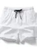 Shorts Masculino de Verão Respirável de Seda de Gelo Cor Sólida Calças Três Quartos para Corrida ao Ar Livre Fitness Secagem Rápida Calças Retas de Praia
