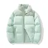 Jaqueta de Lã Grossa de Inverno Nova Marca Tendência Casaco Nova Jaqueta Puffer Color Block Gola Alta Estilo Curto Casal Casual Masculino