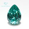Zircônia Paraíba em formato de pera para atacado pedra solta azul-esverdeado Paraíba Zircônia em formato de gota d'água Paraíba Diamante CZ