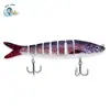 133mm/20.3g Logotipo Personalizável, Cor Realista, Pesca de Água Doce Simulada, Isca Artificial de 8 Seções, Isca de Peixe Multi-Seções