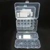Caja de almacenamiento de huevos transparente con múltiples compartimentos y tapa abatible, caja para huevos de refrigerador de cocina, estante para huevos, bandeja para huevos, compartimento para huevos RS-800107