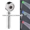 LED digital display shower electroplating shower head with switch water stop colorful/temperature control shower head 8008-S36-1