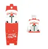 Caixa de presente de Natal, Papai Noel, Árvore de Natal, saco de doces, assando biscoitos, saco transparente de OPP com cordão, caixa de papel