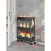 Prateleira de Armazenamento para Fresta de Porta para Uso Doméstico, Carrinho de Armazenamento Multicamadas Móvel para Banheiro, Cozinha, Organizador de Frestas para Frutas e Legumes