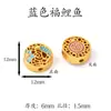 Accesorios estilo chino Chapados en oro Cuentas espaciadoras Pulsera hecha a mano para DIY Cadena para teléfono Color del Dios de la Riqueza Amarillo Colgante de la fortuna que conserva el color Agujero grande Venta al por mayor