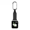 Pulseira de relógio compatível com Apple Watch, fecho e colar com chaveiro, pingente, cordão, mosquetão, caixa de relógio de bolso, suporte adaptador de pulseira para braço/tornozelo, clipe de cinto