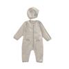 Mono Cálido de Manga Larga con Contraste de Color + Gorro de Punto para Calentar Orejas para Bebés y Niñas Pequeñas, Primavera 2026