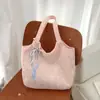 Bolso de Hombro Individual de Gran Capacidad Bolso de Mano Bolso de Hombro Cuadros Dulces Bolso Tote con Lazo Mochila de Lona Nueva para el Trabajo