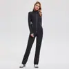Conjunto de Ropa de Yoga Estilo Europeo y Americano para Mujer, Pantalones de Yoga para Correr y Ciclismo de Primavera y Otoño, Chaqueta Deportiva de Manga Larga Ajustada, Ropa de Fitness