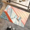 Alfombra de Barro Diatomeas Mármol Simple Transfronteriza Dorado Esmeralda Chapado Absorbente Baño Antideslizante Fácil Cuidado Felpudo Alfombra de Secado Rápido