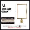 Suporte Vertical para Placa de Sinalização em Aço Inoxidável 1,0m Placa Indicadora A4 Placa de Publicidade A3 Barreira de Isolamento Placa de Exibição de Guia para Hotel