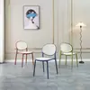 Silla de plástico de mimbre, silla de exterior estilo nórdico, silla de comedor de moda para uso doméstico, apilable, silla para mesa de mahjong con respaldo