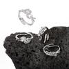 Anillo de plata de ley S925 con incrustaciones de circonita, nuevo diseño de nicho personalizado, ligero, de lujo, de alta sensación, para mujer.