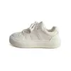 Sapatos Plataforma Estilo Coreano Feminino 2026 Novo Outono Versáteis Sapatos Brancos para Combinar com Saias Estudantes Casuais Sapatos de Pão