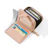 Billetera Simple para Mujer Corta Pequeña Porta Múltiples Tarjetas Billetera para Monedas 2024 Nueva Color Sólido Doble Billetera para Estudiante