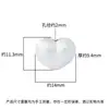 Plata Esterlina S925 Cuentas Espaciadoras Corazón de Durazno de 14 mm DIY Pulsera Pulsera Trasera Nube Plata Accesorios Corazón de Durazno Cuentas Cepilladas
