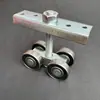 Polea para tragaluz corredizo de escalera, Polea con rodamiento móvil para techo, Rueda colgante de acero inoxidable, Polea de riel de suelo, Polea tipo panel