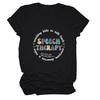 Comercio transfronterizo de Amazon: enseña a los niños a hablar, nueva camiseta de moda para mujer de manga corta al por mayor