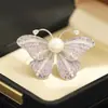 Broche de Mariposa Original, Lujo Accesible de Alta Gama para Hombres y Mujeres, Moda de Nicho, Broche Corsage para Chaqueta de Traje de Perla para Regalo