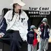 Chaqueta para niña 2026 nueva moda de otoño casual con bloques de color, chaqueta de béisbol versátil para niños de secundaria