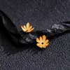 Bandeja de Flor de Crisantemo Chapada en Oro Plata S925 Accesorios Pequeños DIY Moda Nueva Chinoiserie Elegante Versátil Accesorios de Bandeja de Flor