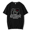 Teoría de la bala rueda de bala rota juego de baile anime periférico levanta la mano oso sonrisa oso manga corta principal camiseta de algodón verano