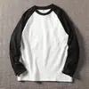 Camiseta térmica de bloques de color para hombre con forro polar de doble cara, camiseta de manga larga, ropa interior térmica elástica de moda para invierno