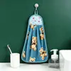 Toalla de forro polar de coral colgante al por mayor paño de limpieza de cocina pañuelo para niños suave absorbente forro polar de coral toalla colgante