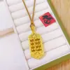Loja de Ouro Mesmo Estilo Antigo Vietnamita Areia Dourada Pingente de Ouro com Ábaco de Caractere da Sorte Giratório, Nova Corrente de Contas Estilo Chinês, Colar Corrente Chopard