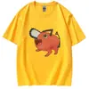Camiseta Casual de Manga Corta para Mujer Chainsaw Man Verano