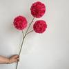 Flores artificiais 3 cabeças romanas hortênsia bola de cebola casamento cerimonial salão teto alta arte de flores macias linha basing bola