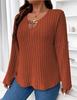 2024 Fábrica de Origen Personalizado Elegante Suéter Cuello en V Holgado Casual Elegante Top