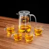 Bule de Chá Elegante Caneca Modelo Novo 2025 Separação Chá-Água Revestimento Interno Totalmente de Vidro Filtro de Um Clique Infusor de Chá Magnético Caneca para Uso Doméstico