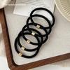 Maillard Old Money Style Coffee Color Headband Feminino Simples Alta Elasticidade Durável Faixa de Cabelo Elástico Feminino Rabo de Cavalo Alto Corda de Cabelo