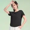 ! Esportes ao Ar Livre Feminino Fitness Camiseta Roupas de Yoga Manga Curta Elástica Secagem Rápida Roupas Corrida Secagem Rápida Feminino Manga Curta Solta